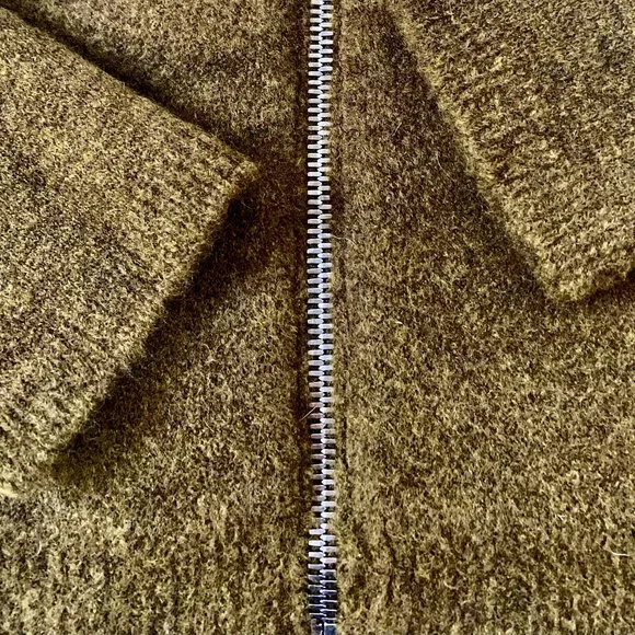 NWT RICK OWENS FW 18 Sisyphus Zip Up "Dirty Green" Hooded Sweater Wool Gorgeous - Picture 10 of 15